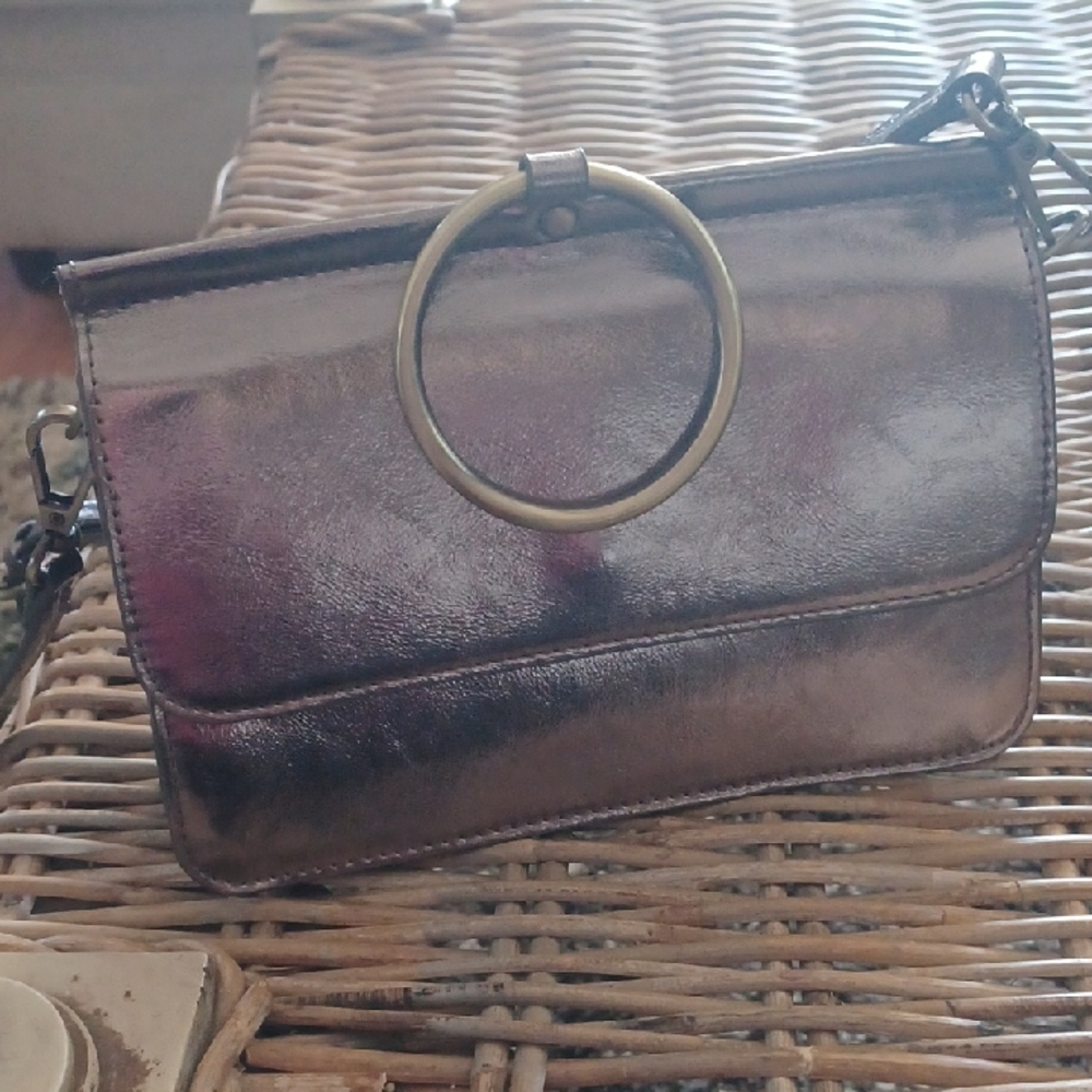 Joy Susan Metallic Bronze Aria Ring Crossbody Bag - Women